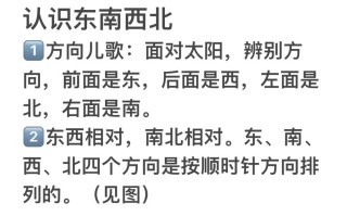 指方向的常识，方向的知识
