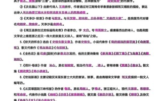 高中摘抄文学常识（高中常见文学常识100个）
