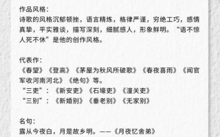 杜甫文学常识抄写 - 杜甫文言常识