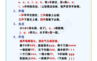 拼音常识口诀，拼音读音口诀