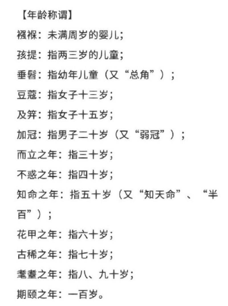 古代文化常识年龄 - 古文化年龄排序-第7张图片-牛逼常识网 古代文化常识年龄 - 古文化年龄排序-第7张图片-牛逼常识网