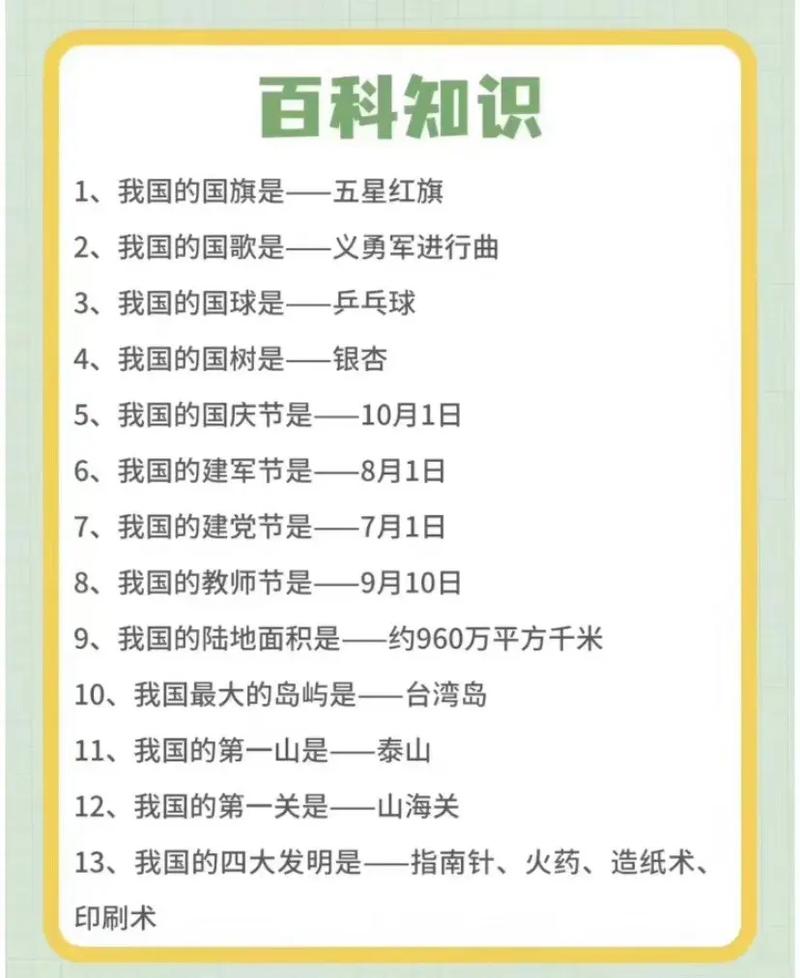 儿童常识知识 - 少儿常识-第7张图片-牛逼常识网 儿童常识知识 - 少儿常识-第7张图片-牛逼常识网