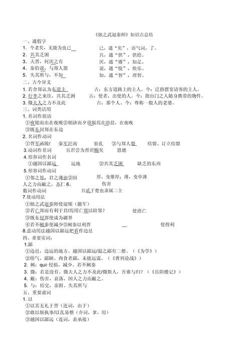 烛之武退秦师文言常识(烛之武退秦师语法知识)-第4张图片-牛逼常识网 烛之武退秦师文言常识(烛之武退秦师语法知识)-第4张图片-牛逼常识网