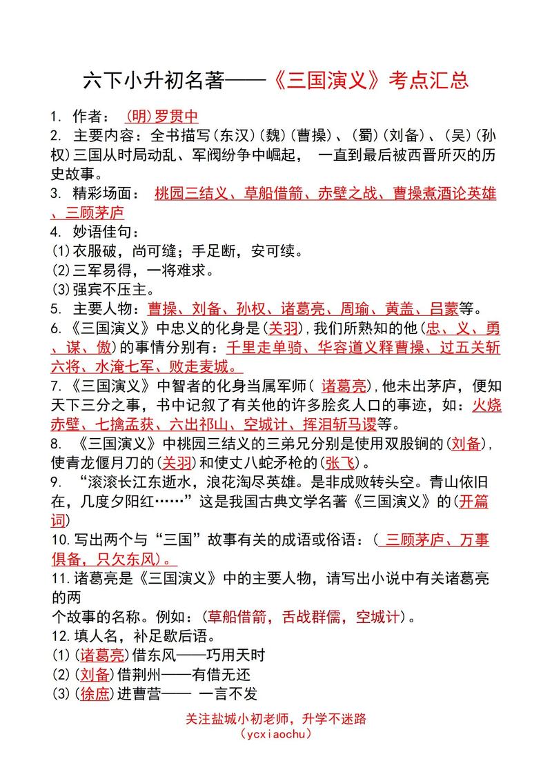 三国演义常考文学常识 - 三国演义的文学知识点-第5张图片-牛逼常识网 三国演义常考文学常识 - 三国演义的文学知识点-第5张图片-牛逼常识网
