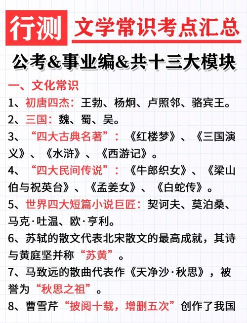 非常全的文学常识一定要收藏（文学常识秒懂百科）